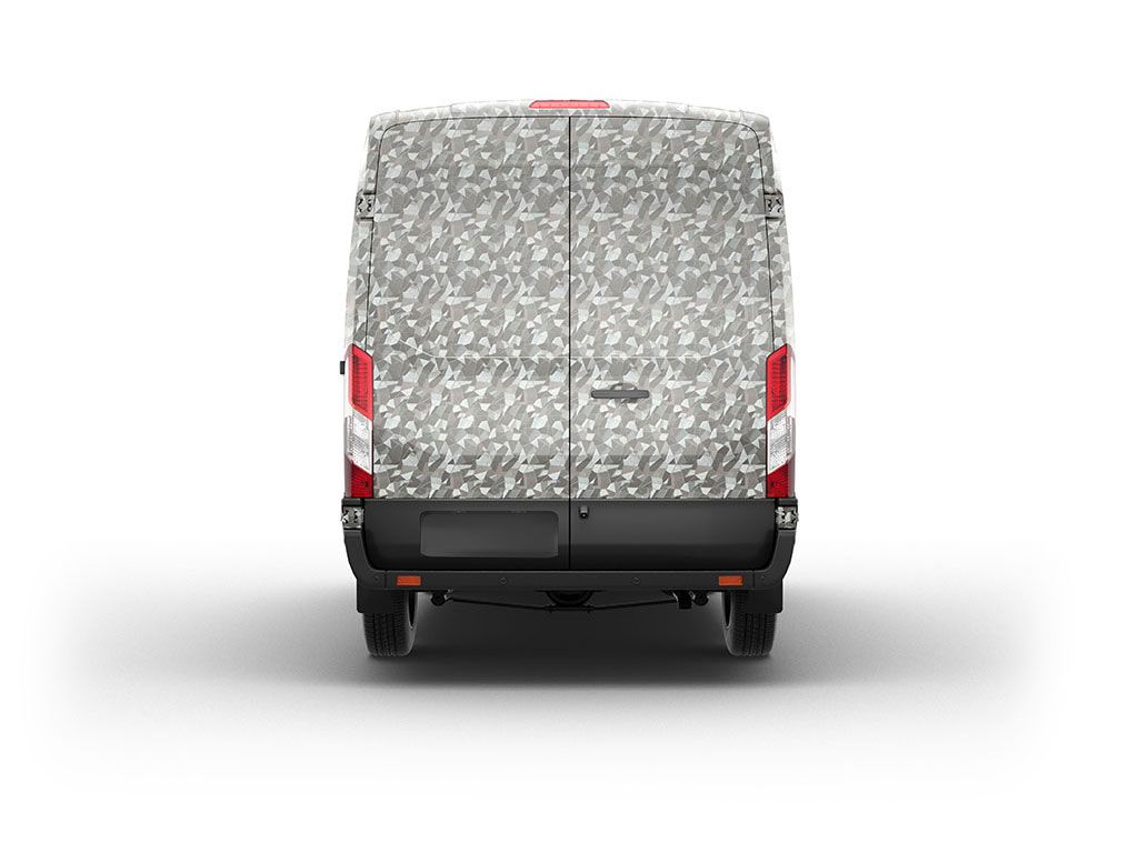 Rwraps Camouflage 3D Fractal Silver Van Vinyl Wraps