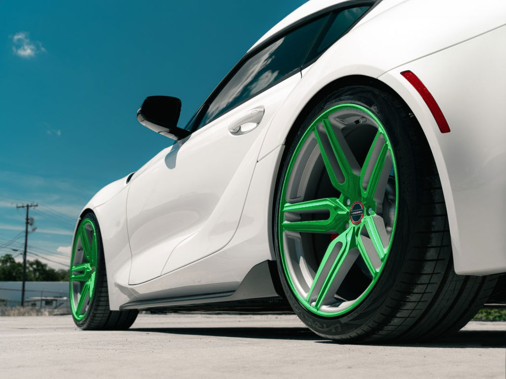 3M™ 2080 Gloss Green Envy Wrapped Rim Example