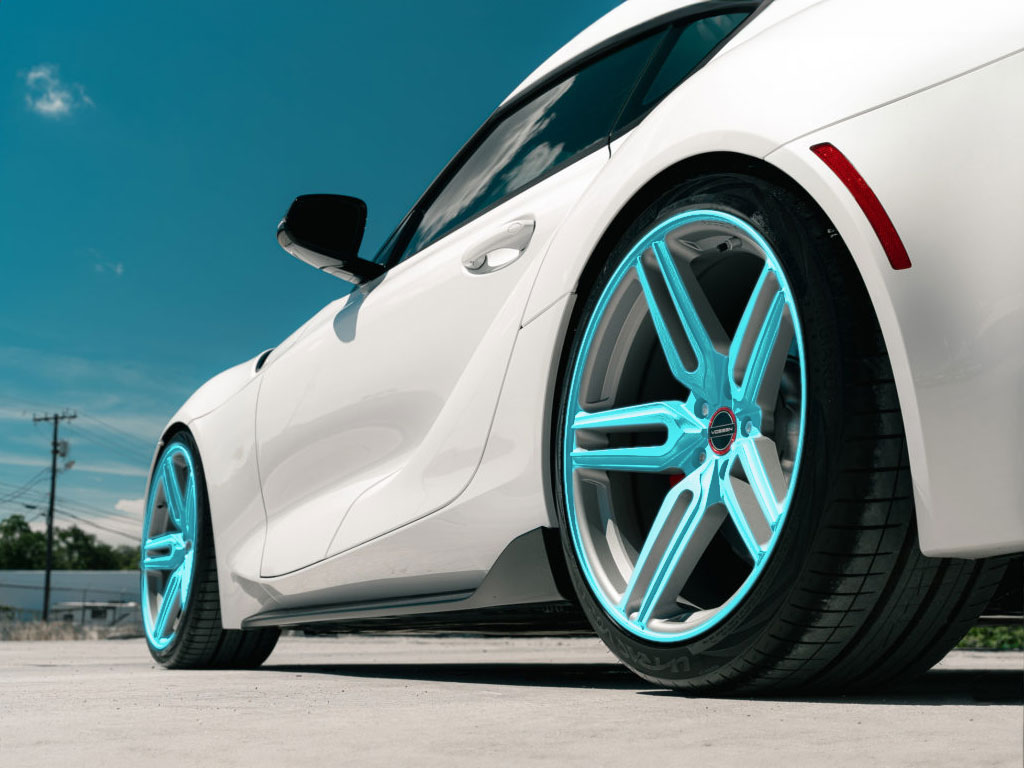 3M™ 2080 Gloss Sky Blue Wrapped Rim Example