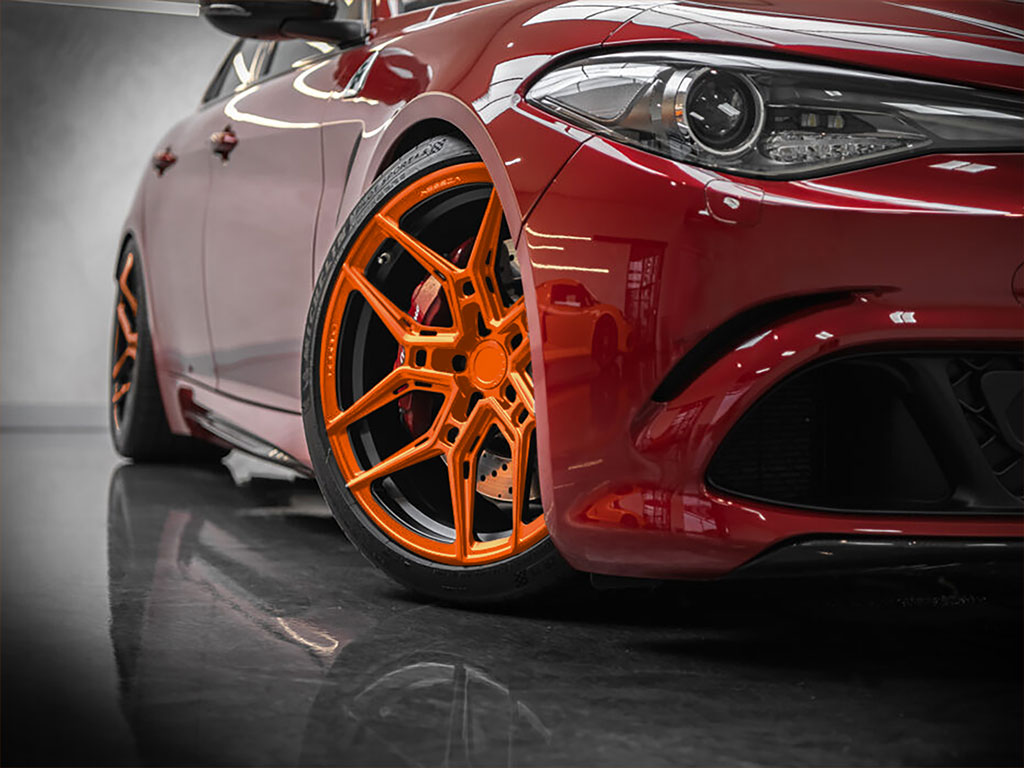 Avery Dennison™ SW900 Gloss Orange Wrapped Rim Example