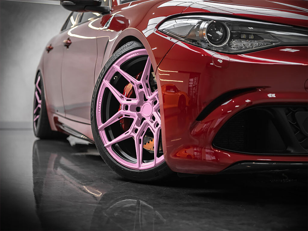 Avery Dennison™ SW900 Satin Bubblegum Pink Wrapped Rim Example