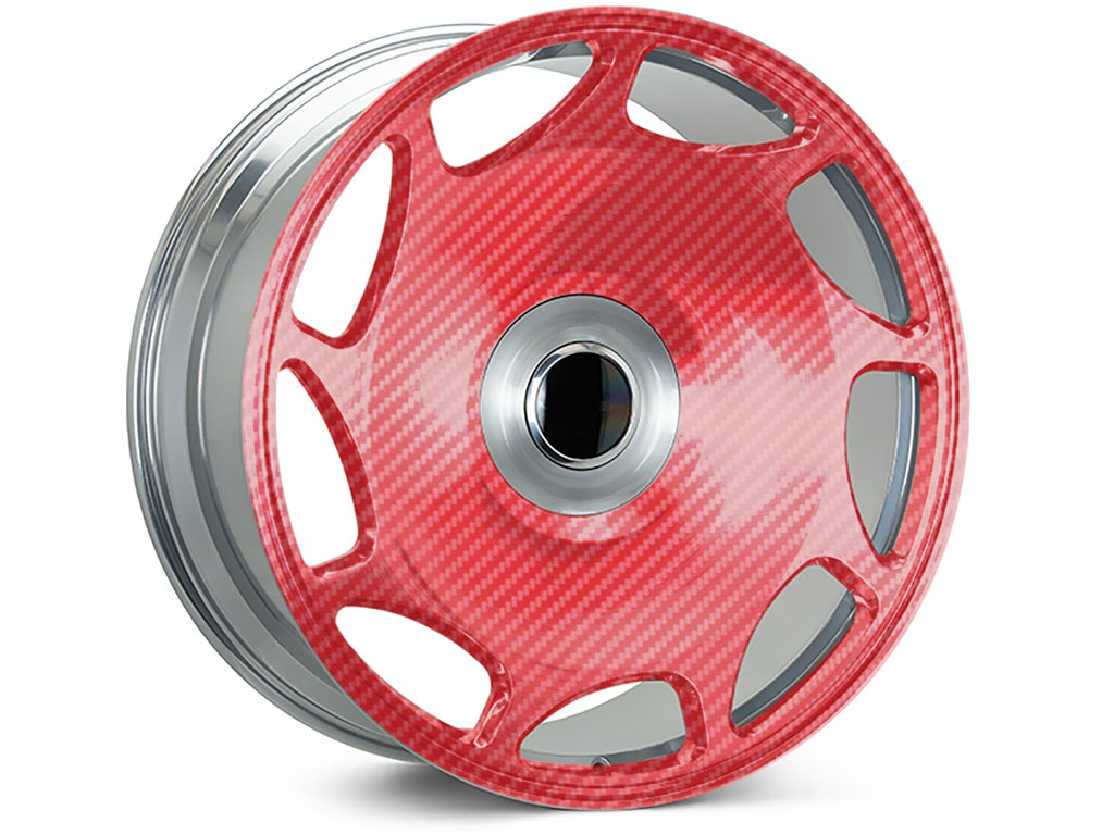 ORACAL® 975 Carbon Fiber Geranium Red Vinyl Rim Wrap