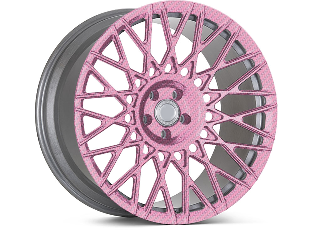 Rwraps™ 4D Carbon Fiber Pink Vinyl Rim Wrap