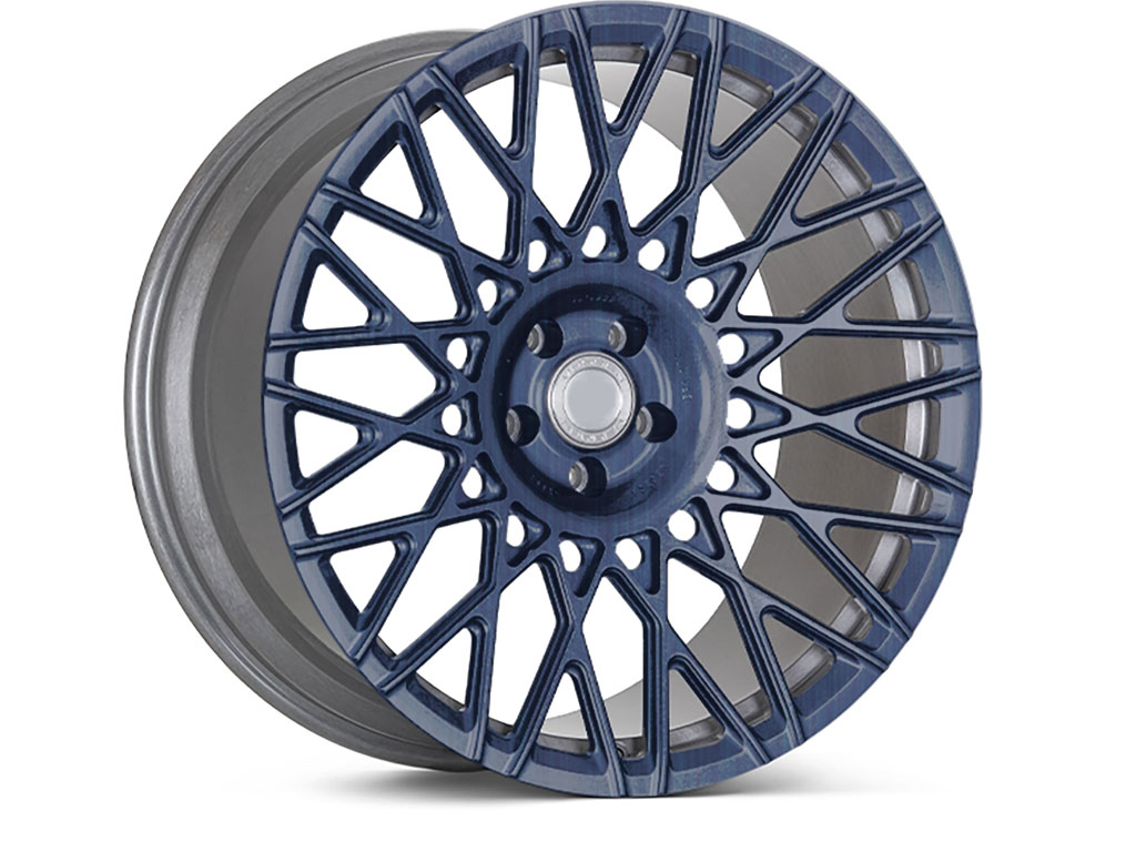 Rwraps™ Brushed Aluminum Blue Vinyl Rim Wrap