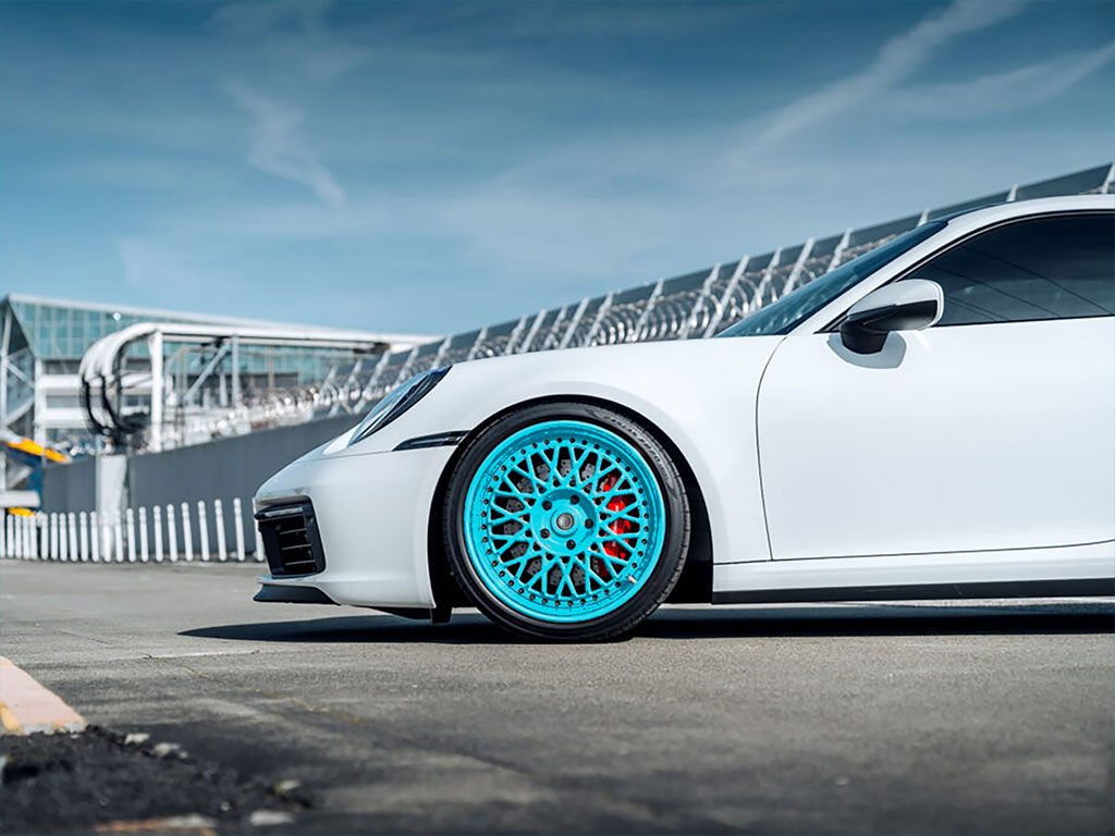 Rwraps™ Gloss Sky Blue Wrapped Rim Example