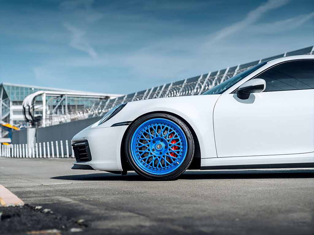 Rwraps™ Hyper Gloss Blue Wrapped Rim Example