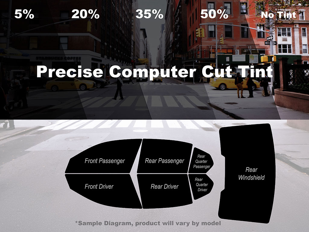 Computer Cut Auto Window Tint Diagram