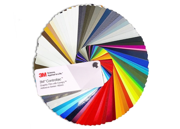 3M Controltac 180mC Vinyl Film Sample Swatches