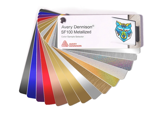 Avery Dennison SF100 Metalized Vinyl Film Sample Swatches