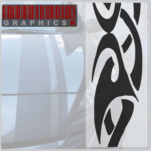 Racing Stripes - Tribal Tattoo Graphic